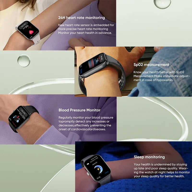 2025New 2.01" Women Smartwatch Bluetooth Call Heart Rate Blood Oxygen Sleep Tracker Sport Smart Watch Women Men for IOS Androird