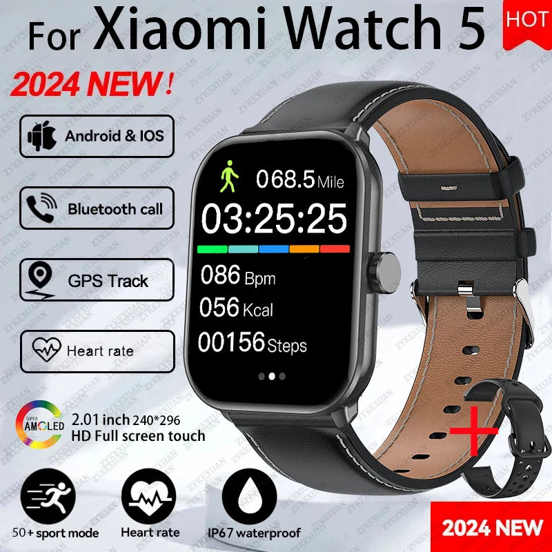 2025New 2.01" Women Smartwatch Bluetooth Call Heart Rate Blood Oxygen Sleep Tracker Sport Smart Watch Women Men for IOS Androird